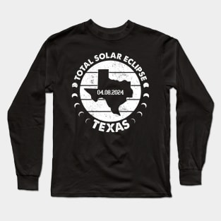 Texas Solar Eclipse 2024 Long Sleeve T-Shirt